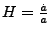 $H = {\dot{a} \over a}$